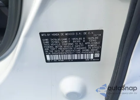 2015 Honda Fit Ex/Ex-L из США, поврежденный, VIN 3HGGK5H8XFM753011